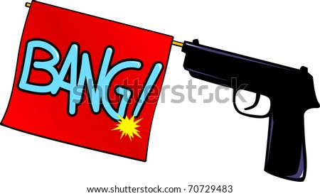 bang gun flag