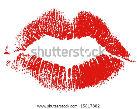 Clipart Lipstick Kiss. stock vector : Lipstick Kiss