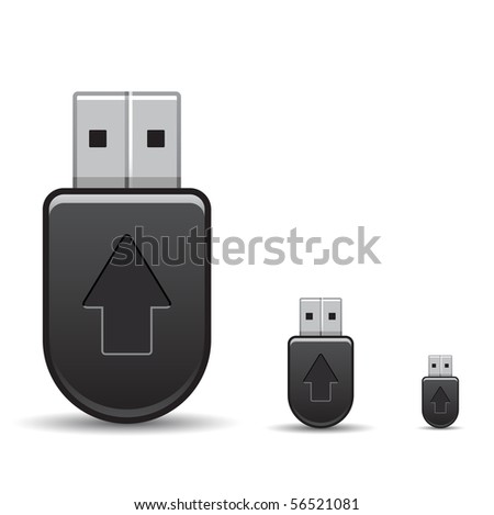 Usb Flash Drive Icon Stock Vector Illustration 56521081 : Shutterstock
