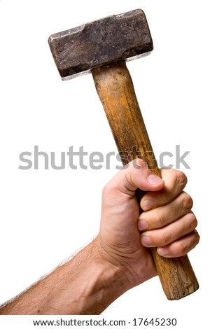 GM lower ball joint tool Stock-photo-hand-holding-a-big-hammer-against-a-white-background-17645230