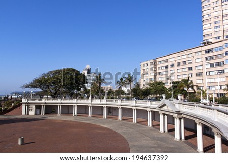 DURBAN, SOUTH AFRICA - MAY 24, 2014: Empty amphitheater  on Golden Mile beachfront in Durban South Africa