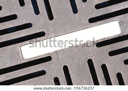 Background closeup of grid pattern on metal cover plate with copy space,