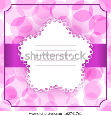 Greeting or Invitation Card. Template for Invitation, Greeting, Scrapbook