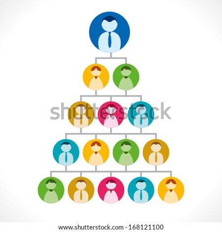 business people tree, hierarchy of people, marketing concept vector