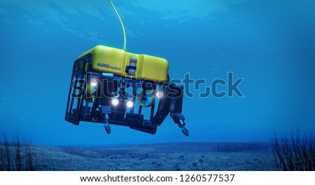 3d rendering of a work class subsea remotely operated vehicle
