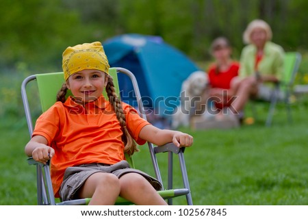 Summer vacation - family on summer camp