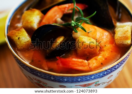 Fish soup - Traditional Asian fish soup