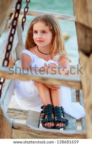 Summer vacation, summer relax - lovely girl in the beach resort