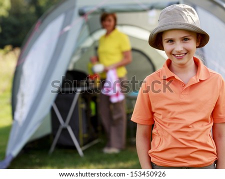 Summer in the tent - family camping