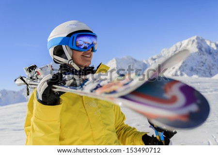 Skier, Skiing, Winter Sport - Portrait Of Female Skier
