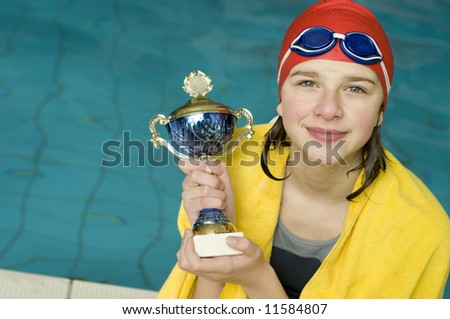 Swimming competition winner