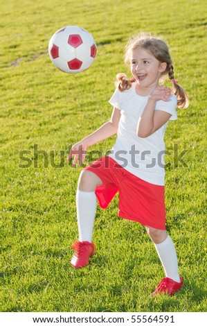 Beauty soccer player