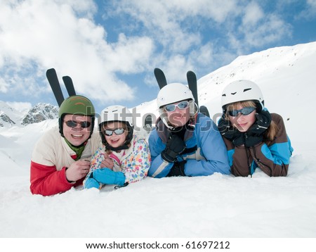 Family, ski, sun and fun