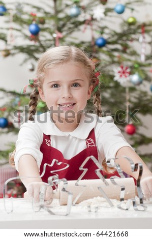 girl baking cake