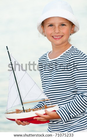 Little sailor at the beach - portrait