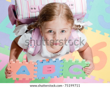 Early education - little schoolgirl