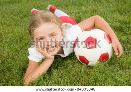 Soccer - Little soccer player portrait