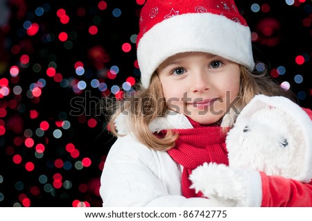 Magic Christmas  - cute  girl at Christmas night  (no-name toy)