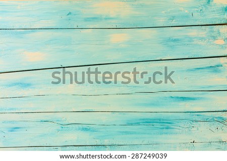 Wooden background, blue wooden board