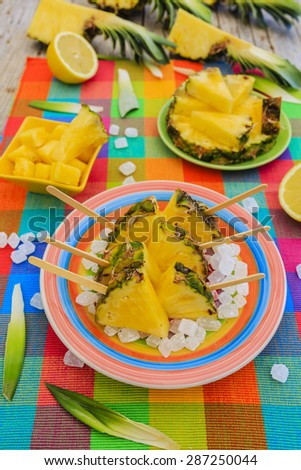 Pineapple - summer delights with pineapple, garden party