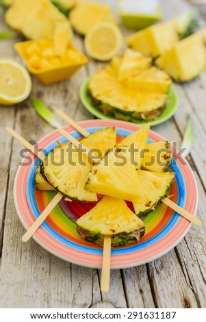 Pineapple - delights with pineapple, garden party