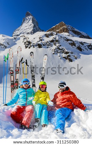 Family winter ski holidays in Zermatt, Switzerland