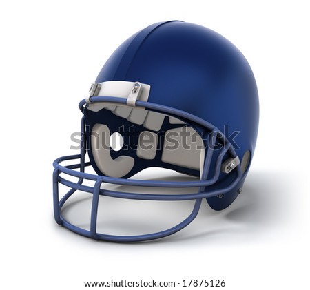 Blue Football Helmet Clipart. stock photo : Blue american football helmet