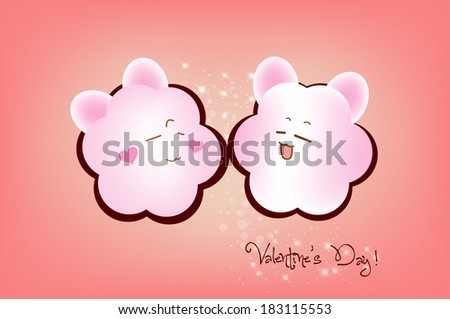 Happy valentine couple emotions