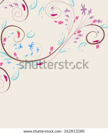 floral doodle background