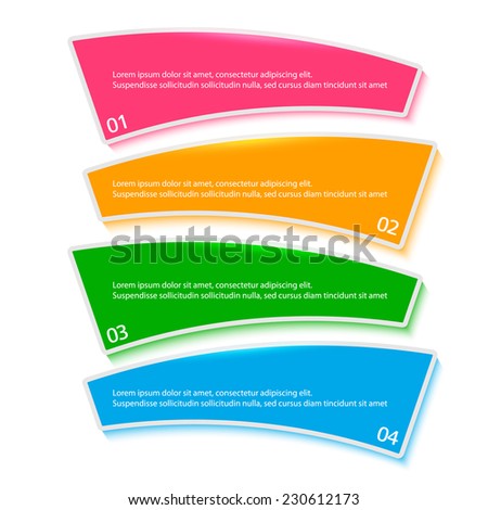 Vector tab template for business artworks / can use for info-graphic/ loop business report or plan / modern education template / business brochure / workflow layout / web design