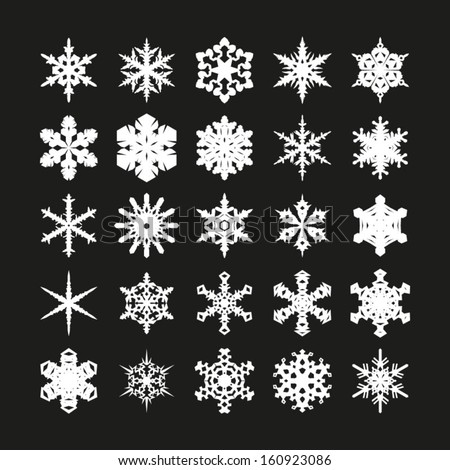 Set of snowflakes Set of snowflakes