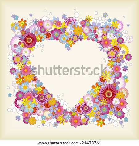 heart-shaped floral frame - perfect for Valentine's or Mother's Day