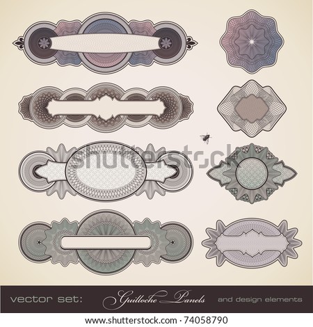 vector set guilloche panels different intricate design elements for certificates coupons diplomas and similar documents vector set guilloche panels different intricate design elements for certificates coupons diplomas and similar documents