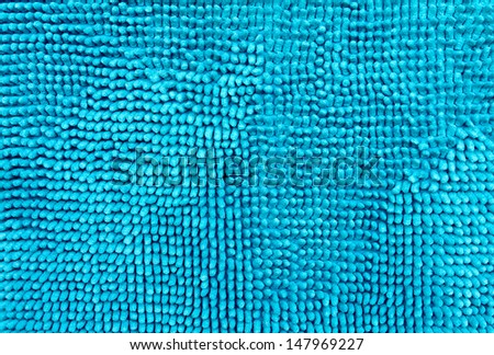 Bright blue texture, the basis is the deep-piled carpet close-up.
