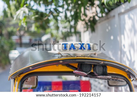 taxi sign, Thailand