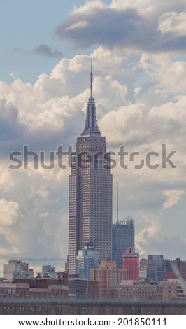 NEW YORK - JUNE 27: Empire State Building on June 27th, 2014 in New York. The Empire State Building is a 103-story skyscraper located in Midtown Manhattan, New York City.