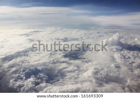 Puffy cloud on the sky