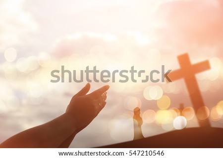 Human hands open palm up worship. Eucharist Therapy Bless God Helping Repent Catholic Easter Lent Mind Pray. Christian concept background.