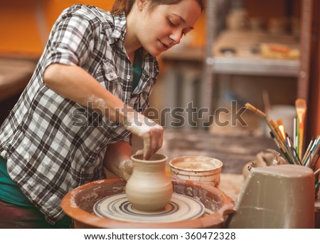 Making pottery