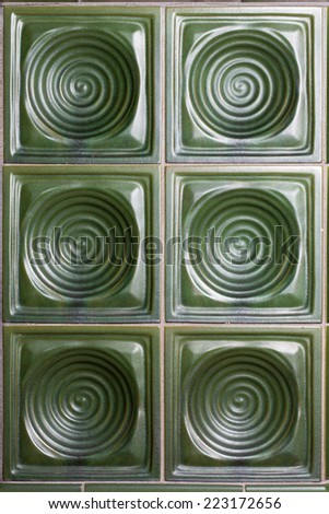 Green tiles from the tile stove