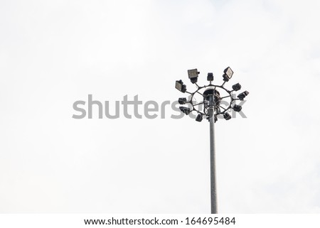 Light pole isolated on white background