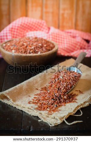 brown rice (jasmine rice) healthy food of thailand