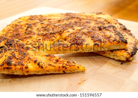 Pizza Bread with garlic and herbs