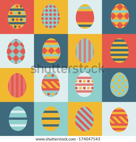 Easter Eggs - Flat Design