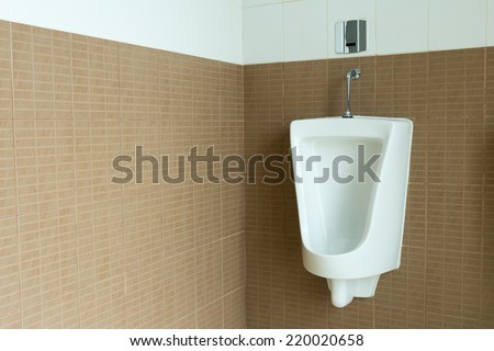 Sanitary ware for men in the toilet.