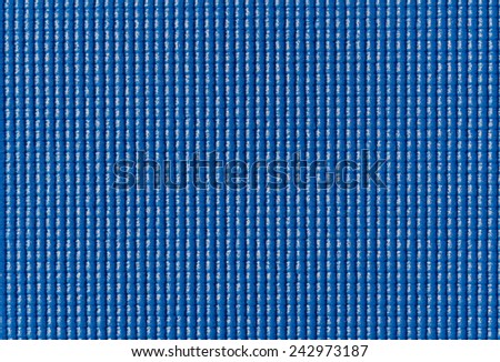 Close up of blue yoga mat texture background