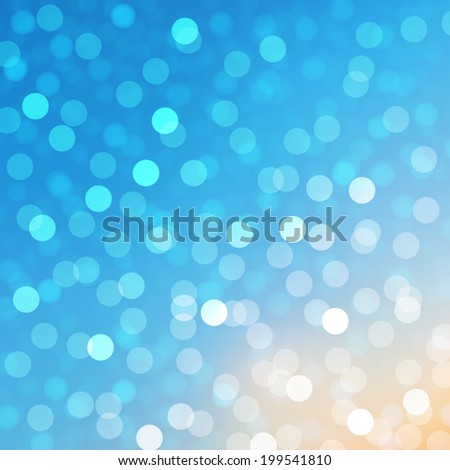 bokeh and lens flare pattern on blue sky background (vector)