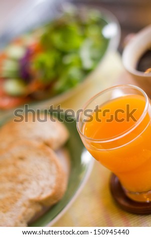 break fast with orange juice