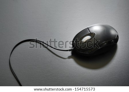 Computer mouse on plain background with copy space