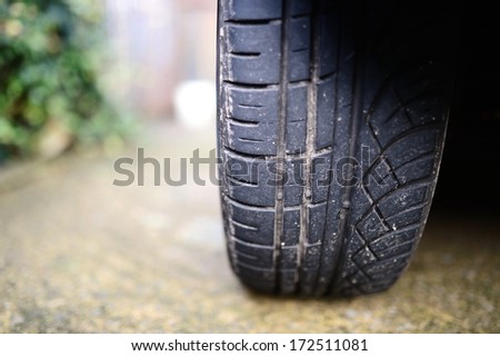 Car tyre - automobile background